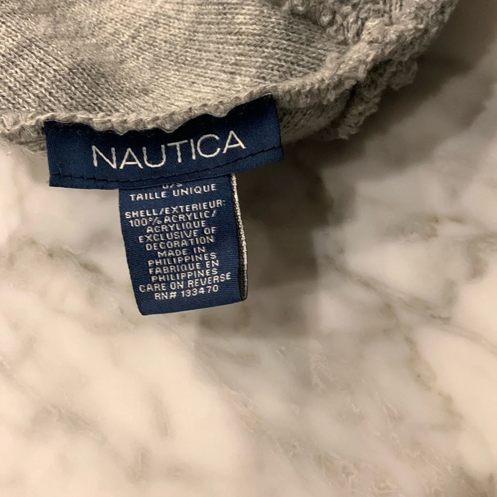 Nautica grey beanie one size